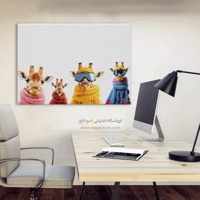 تابلو حیوانات بامزه - اسپو دکور