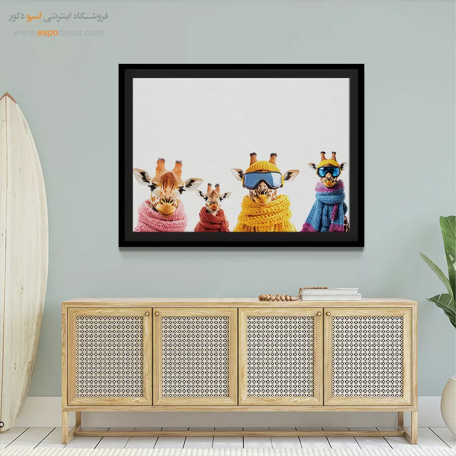تابلو حیوانات بامزه - اسپو دکور