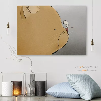 تابلو حیوانات بامزه - اسپو دکور