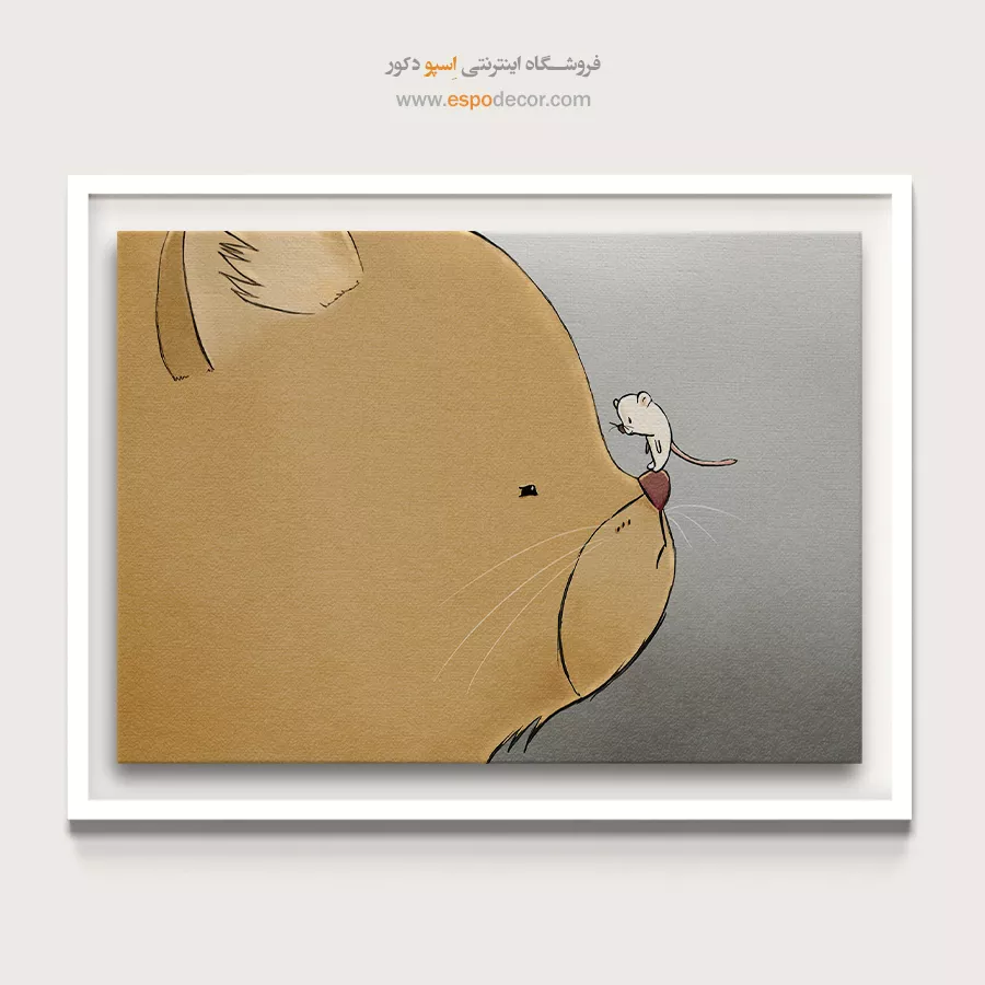 تابلو حیوانات بامزه - اسپو دکور