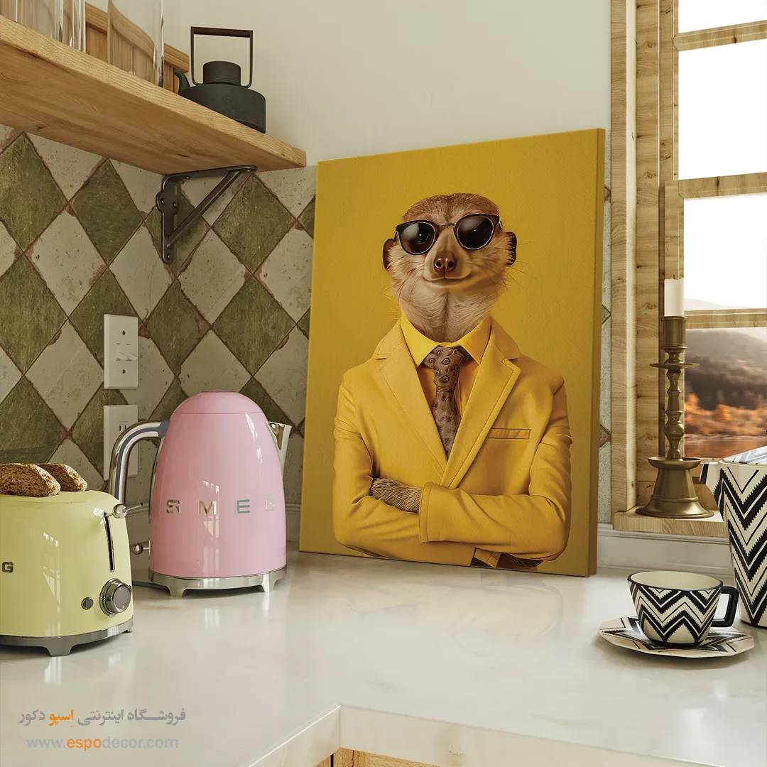 تابلو حیوانات بامزه - اسپو دکور