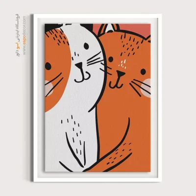 تابلو حیوانات بامزه - اسپو دکور