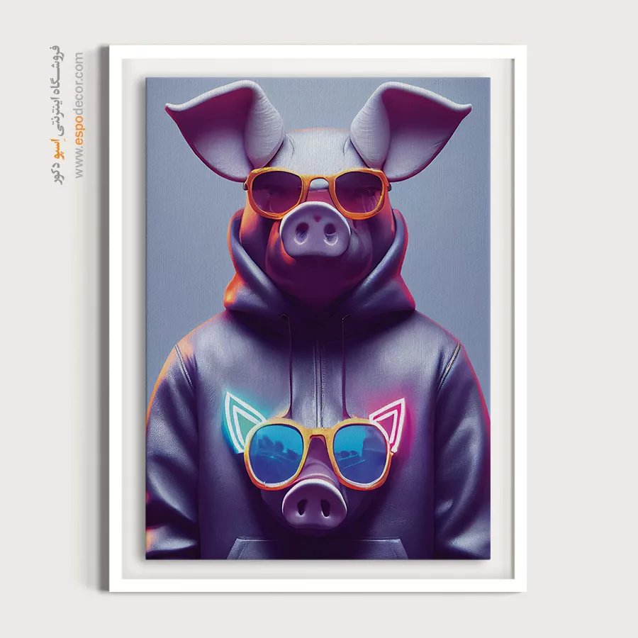 تابلو حیوانات بامزه - اسپو دکور