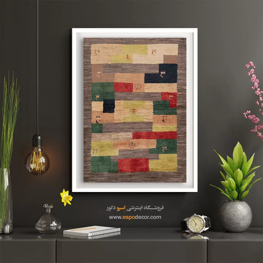 خرید تابلو دکوراتیو - پرواز دشت – تابلو گبه - اسپو دکور