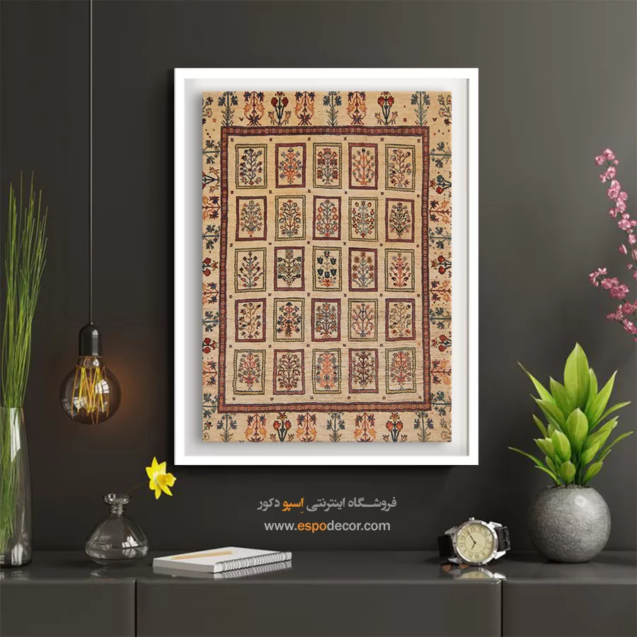 تابلو رنگهای طبیعی - راز کهن – تابلو گبه - اسپو دکور