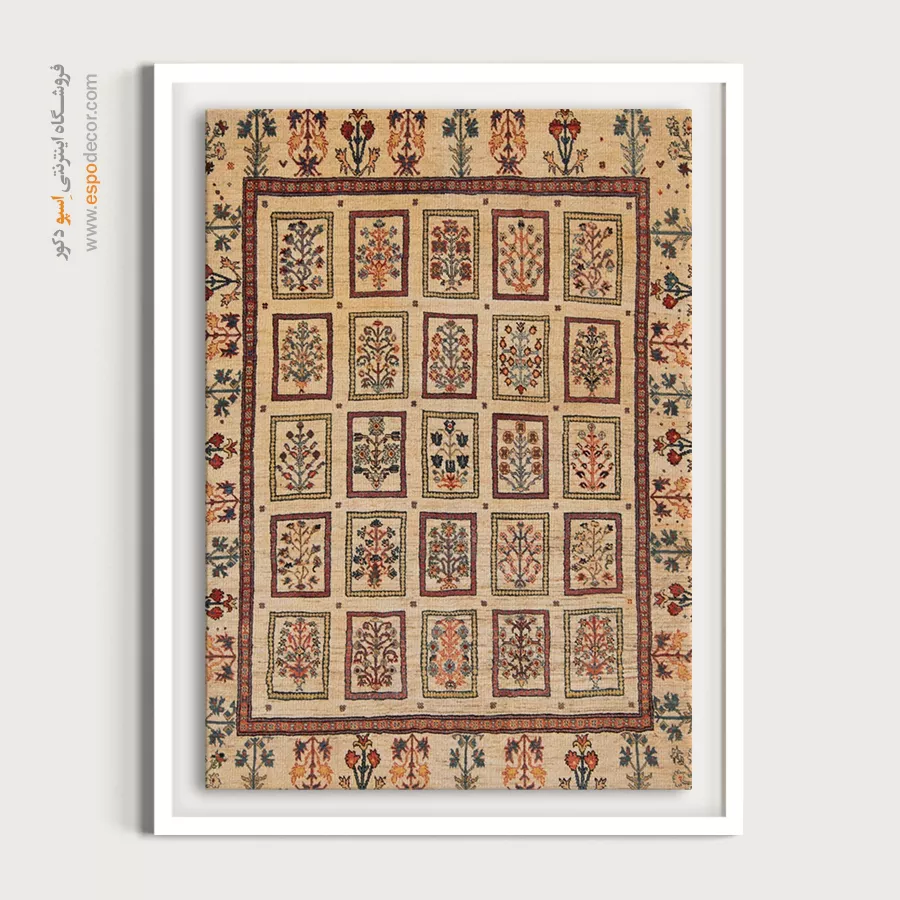 تابلو رنگهای طبیعی - راز کهن – تابلو گبه - اسپو دکور