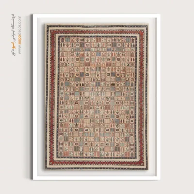 تابلو دکوراتیو با طرح گبه دستبافت - طلوع – تابلو گبه - اسپو دکور