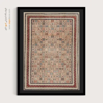 تابلو دکوراتیو با طرح گبه دستبافت - طلوع – تابلو گبه - اسپو دکور