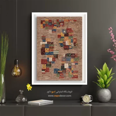 تابلو گبه با قاب - طرح قاصدک – تابلو گبه - اسپو دکور