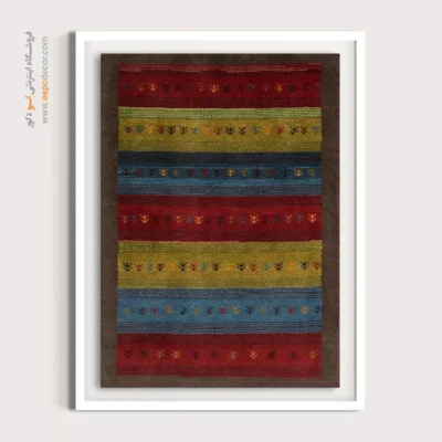 تابلو نقش قشقایی - سایه طلایی – تابلو گبه - اسپو دکور