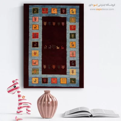 دکور لوکس ایرانی - گل طلایی – تابلو گبه - اسپو دکور