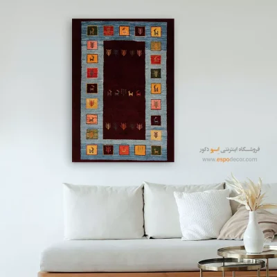 دکور لوکس ایرانی - گل طلایی – تابلو گبه - اسپو دکور