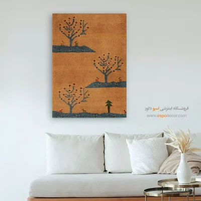 تابلو رنگی هنری - آینه فرش – تابلو گبه - اسپو دکور