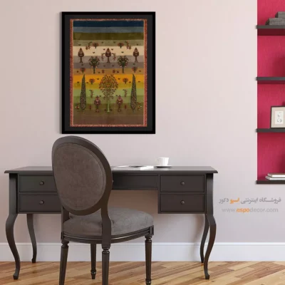 تابلو الهام‌بخش - نغمه طلایی – تابلو گبه - اسپو دکور