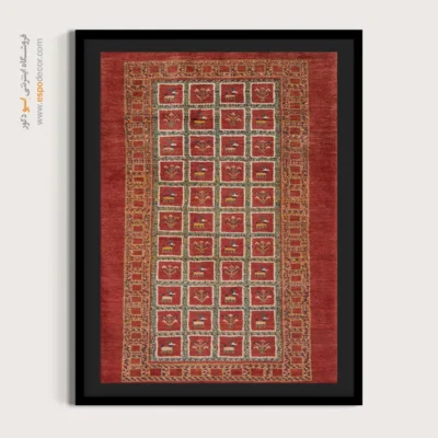 تابلو رنگی برای طراحی داخلی سنتی - یاد فرش – تابلو گبه - اسپو دکور