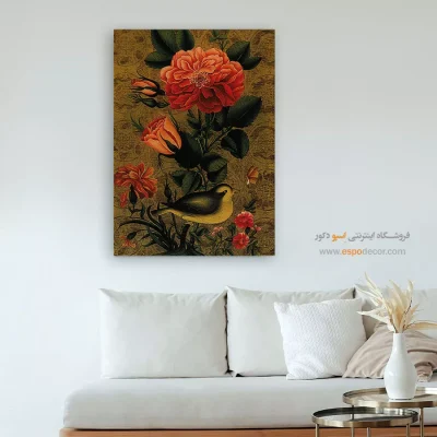 تابلو گل و مرغ - اسپو دکور