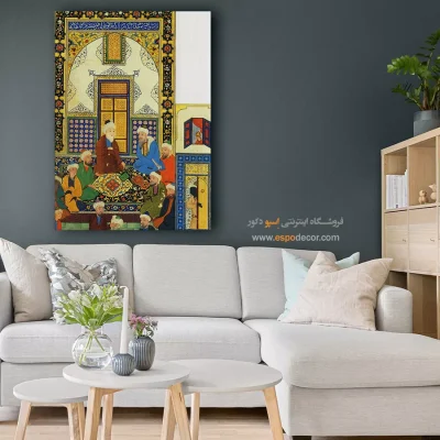 تابلو با طرح مینیاتور - تابلو نقاشی های بوستان و گلستان سعدی - اسپو دکور