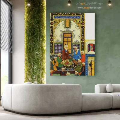 تابلو با طرح مینیاتور - تابلو نقاشی های بوستان و گلستان سعدی - اسپو دکور