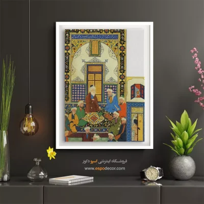 تابلو با طرح مینیاتور - تابلو نقاشی های بوستان و گلستان سعدی - اسپو دکور