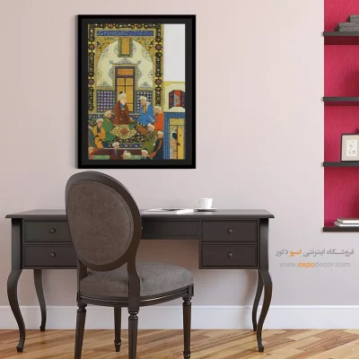 تابلو با طرح مینیاتور - تابلو نقاشی های بوستان و گلستان سعدی - اسپو دکور