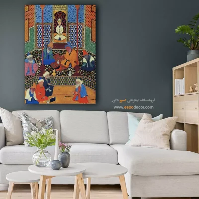 تابلو طرح شعر فارسی - تابلو نقاشی های بوستان و گلستان سعدی - اسپو دکور