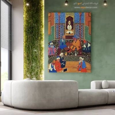 تابلو طرح شعر فارسی - تابلو نقاشی های بوستان و گلستان سعدی - اسپو دکور