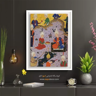 تابلو شعر با مینیاتور - تابلو نقاشی های بوستان و گلستان سعدی - اسپو دکور