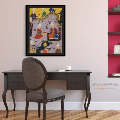 تابلو شعر با مینیاتور - تابلو نقاشی های بوستان و گلستان سعدی - اسپو دکور