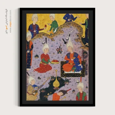 تابلو شعر با مینیاتور - تابلو نقاشی های بوستان و گلستان سعدی - اسپو دکور