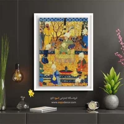 تابلو مینیاتور روی دیوار - تابلو نقاشی های بوستان و گلستان سعدی - اسپو دکور