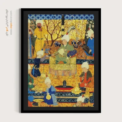 تابلو مینیاتور روی دیوار - تابلو نقاشی های بوستان و گلستان سعدی - اسپو دکور