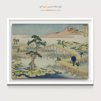 اثر هنری روی بوم - پل هشت تخته ای – تابلو نقاشی هوکوسای - اسپو دکور