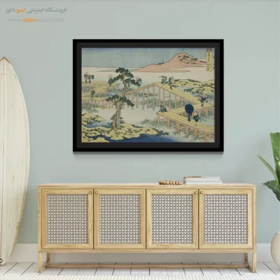 اثر هنری روی بوم - پل هشت تخته ای – تابلو نقاشی هوکوسای - اسپو دکور