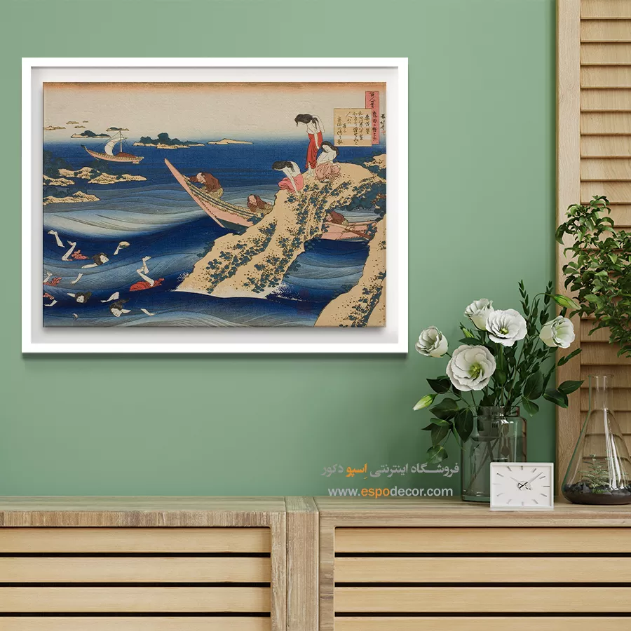 دوره ادو - سنگی تاکامورا – تابلو نقاشی هوکوسای - اسپو دکور