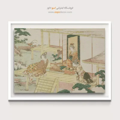 تابلو برای محیط آرامشبخش - ویستریا را تحسین می کند – تابلو نقاشی هوکوسای - اسپو دکور