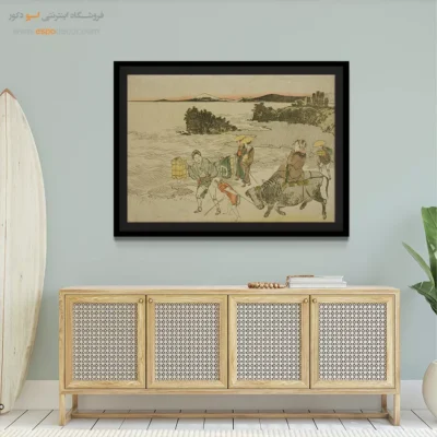 تابلو بوم برای هدیه - انوشیما – تابلو نقاشی هوکوسای - اسپو دکور