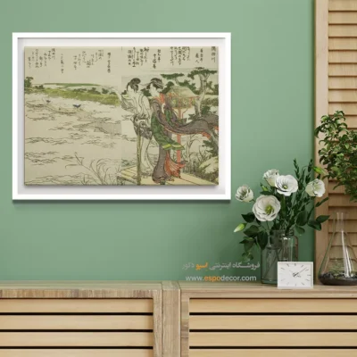 بوم با ماندگاری طولانی - رودخانه سومیدای – تابلو نقاشی هوکوسای - اسپو دکور