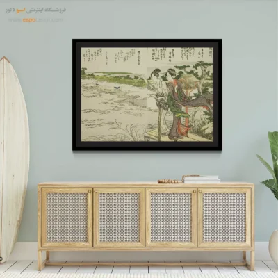 بوم با ماندگاری طولانی - رودخانه سومیدای – تابلو نقاشی هوکوسای - اسپو دکور