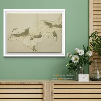 خرید تابلو هنری و دلنشین - روباه – تابلو نقاشی هوکوسای - اسپو دکور