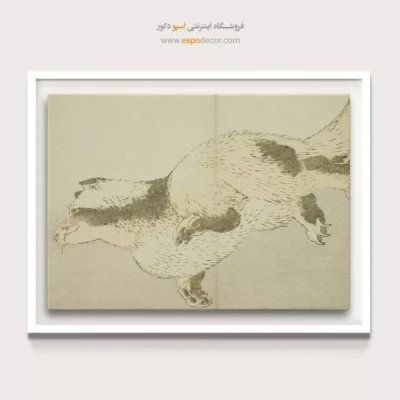 خرید تابلو هنری و دلنشین - روباه – تابلو نقاشی هوکوسای - اسپو دکور
