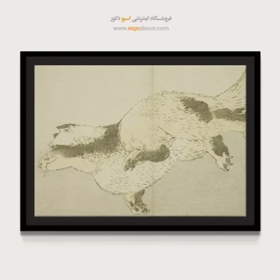 خرید تابلو هنری و دلنشین - روباه – تابلو نقاشی هوکوسای - اسپو دکور