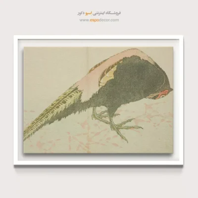 خرید تابلو نقاشی با احساس - قرقاول نر – تابلو نقاشی هوکوسای - اسپو دکور