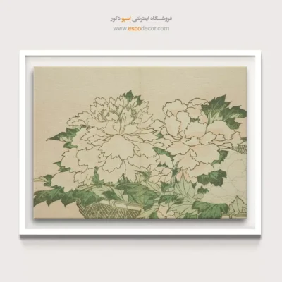 خرید تابلو عمیق و معناگرا - گل داودی در یک سبد – تابلو نقاشی هوکوسای - اسپو دکور