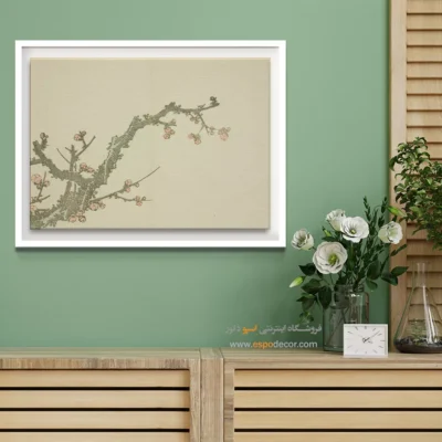 خرید تابلو انرژی مثبت - شکوفه درخت آلو – تابلو نقاشی هوکوسای - اسپو دکور