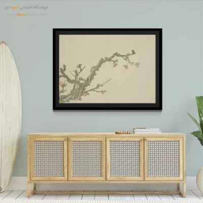 خرید تابلو انرژی مثبت - شکوفه درخت آلو – تابلو نقاشی هوکوسای - اسپو دکور