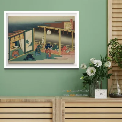 خرید تابلو مستطیل - شعر سانجو – تابلو نقاشی هوکوسای - اسپو دکور