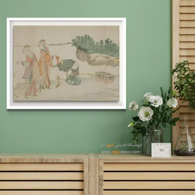 خرید تابلو برای دفتر - بازدید از انوشیما – تابلو نقاشی هوکوسای - اسپو دکور