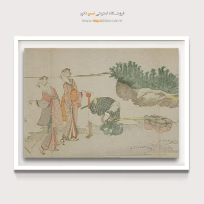 خرید تابلو برای دفتر - بازدید از انوشیما – تابلو نقاشی هوکوسای - اسپو دکور