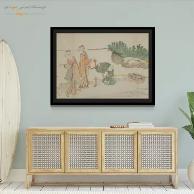 خرید تابلو برای دفتر - بازدید از انوشیما – تابلو نقاشی هوکوسای - اسپو دکور