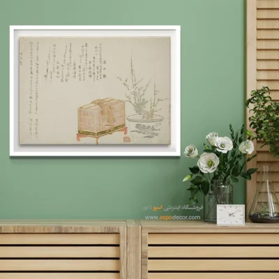 تابلو برای کلینیک - قفس پرنده – تابلو نقاشی هوکوسای - اسپو دکور